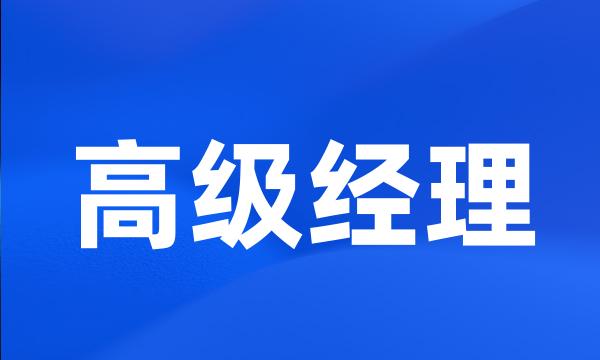 高级经理