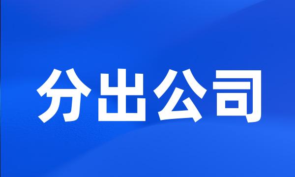 分出公司