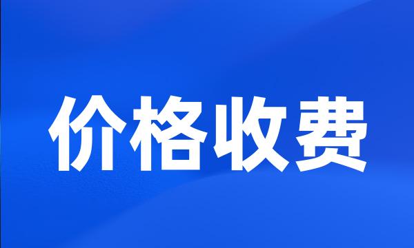 价格收费