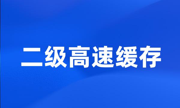 二级高速缓存