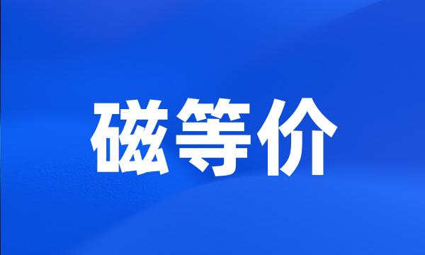 磁等价