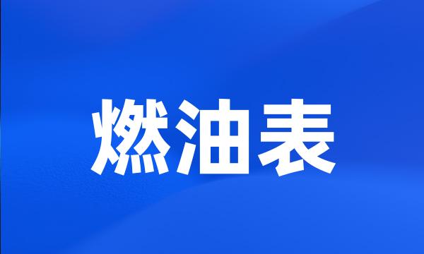 燃油表