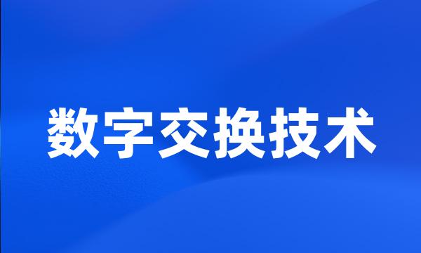 数字交换技术