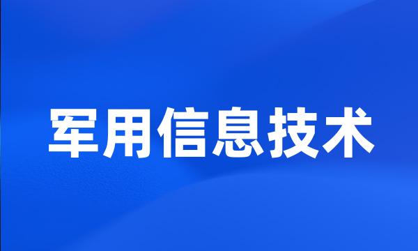 军用信息技术