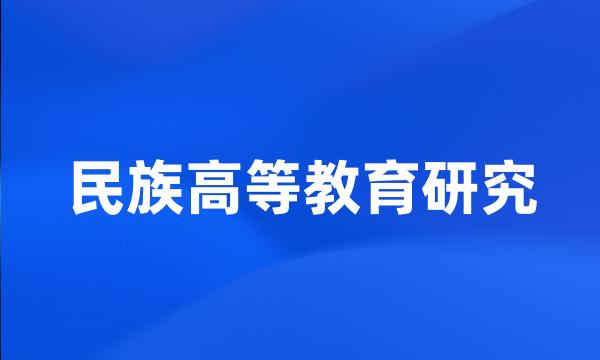 民族高等教育研究