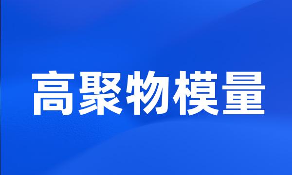 高聚物模量