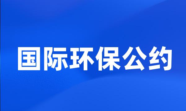 国际环保公约