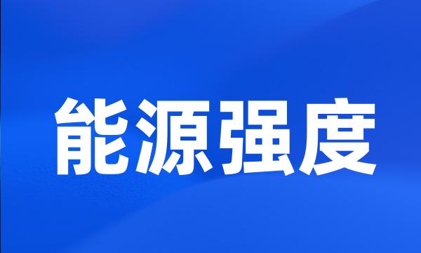 能源强度