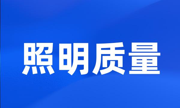 照明质量