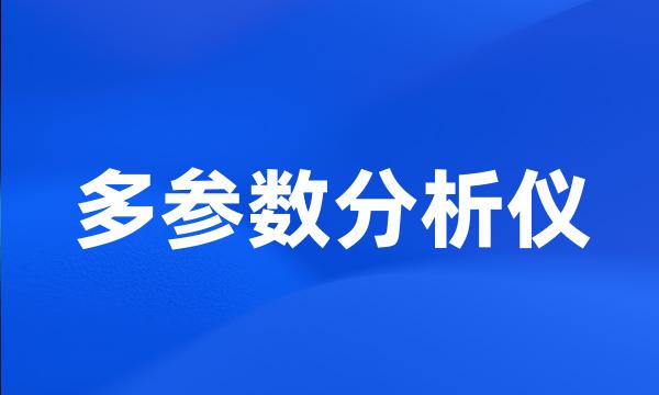 多参数分析仪