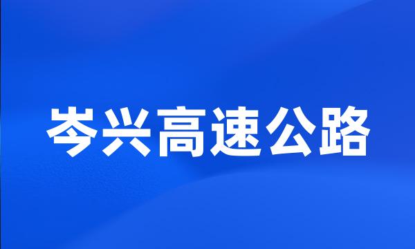 岑兴高速公路