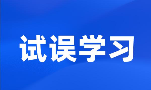 试误学习