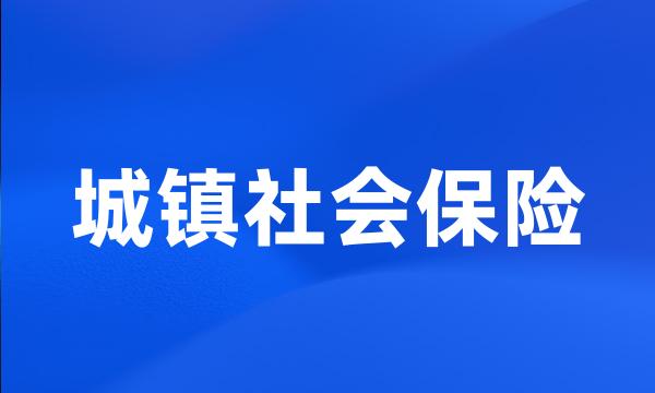 城镇社会保险