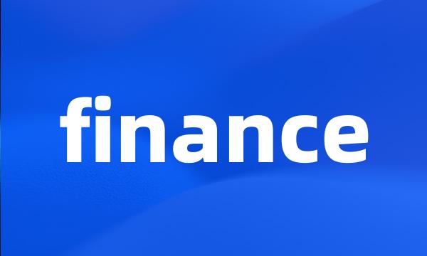 finance