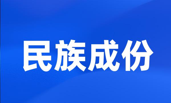 民族成份