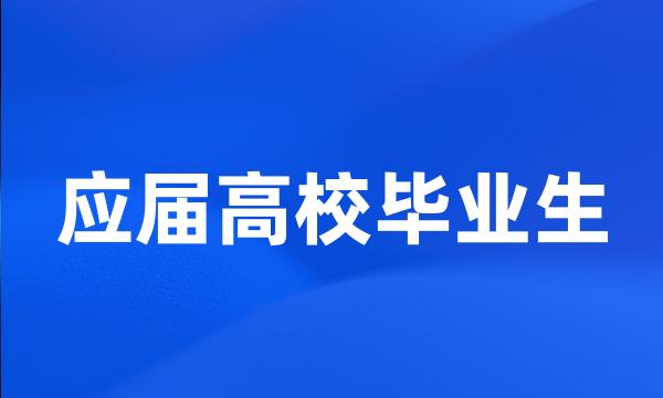 应届高校毕业生