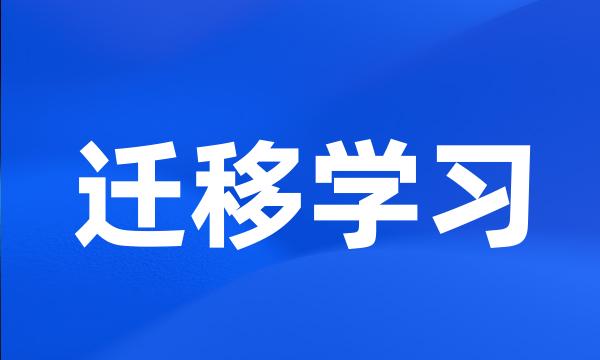 迁移学习