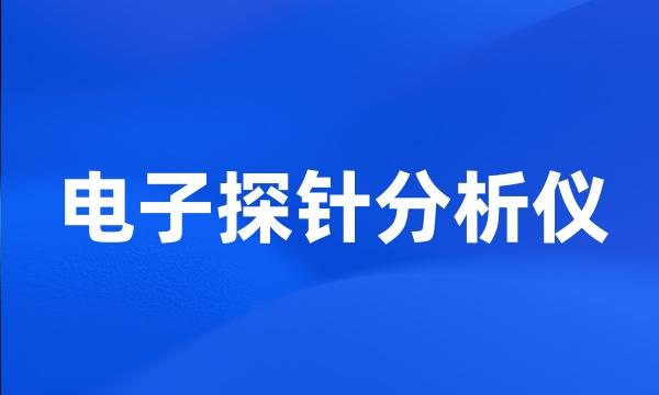 电子探针分析仪