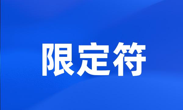 限定符