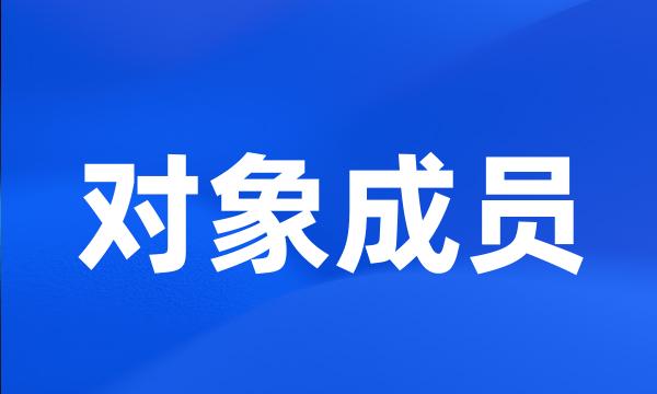 对象成员