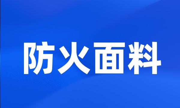 防火面料