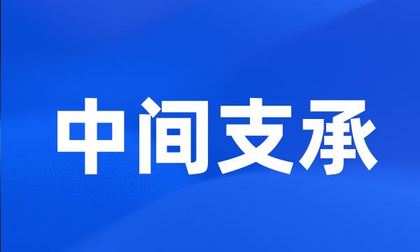 中间支承