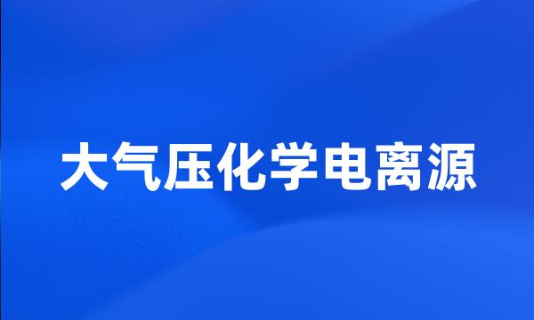 大气压化学电离源