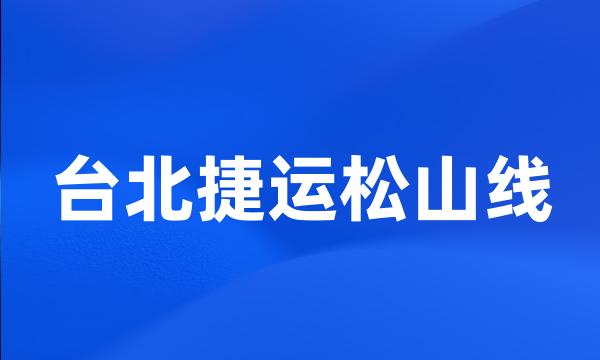 台北捷运松山线