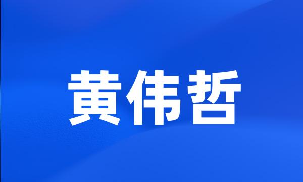 黄伟哲