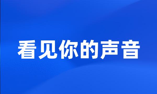 看见你的声音