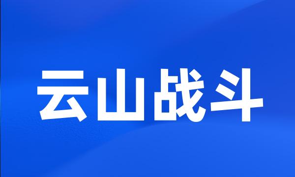 云山战斗