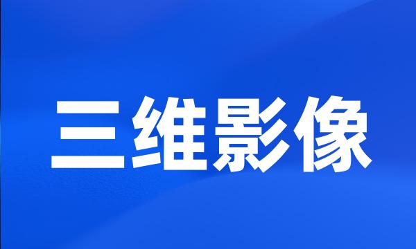 三维影像