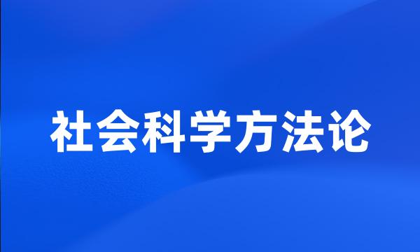 社会科学方法论