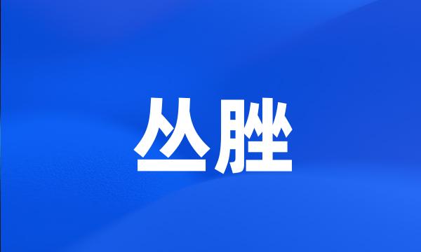 丛脞