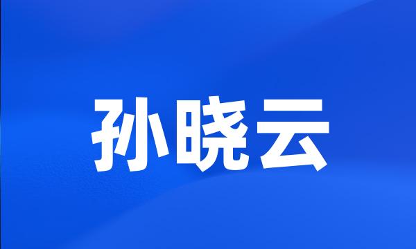 孙晓云