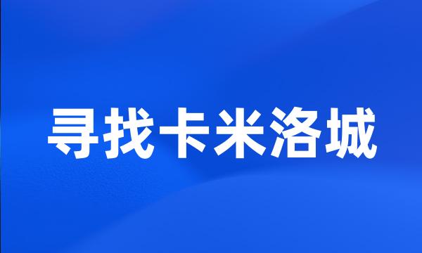 寻找卡米洛城