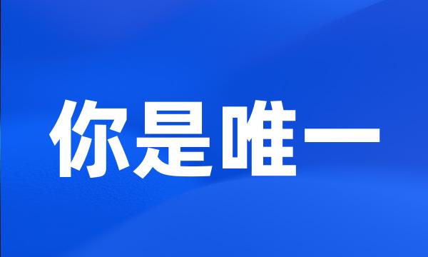 你是唯一