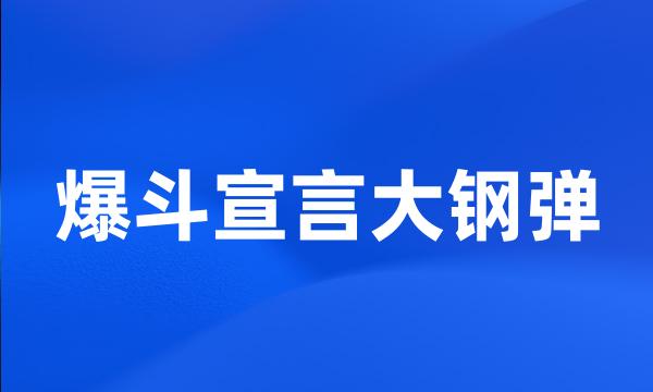 爆斗宣言大钢弹