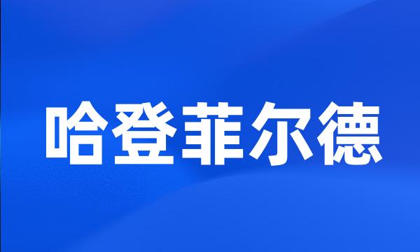 哈登菲尔德