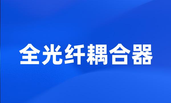 全光纤耦合器