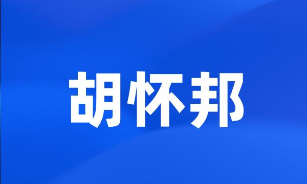 胡怀邦