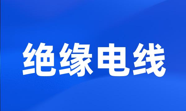 绝缘电线