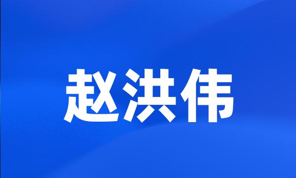 赵洪伟