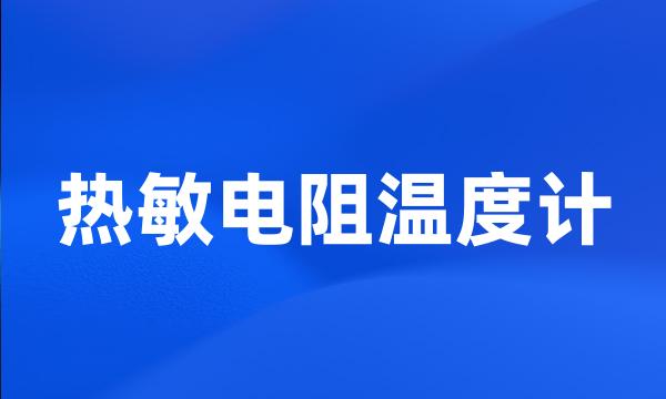 热敏电阻温度计