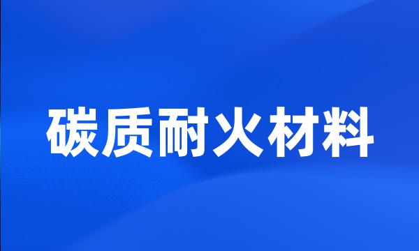 碳质耐火材料