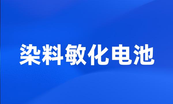 染料敏化电池