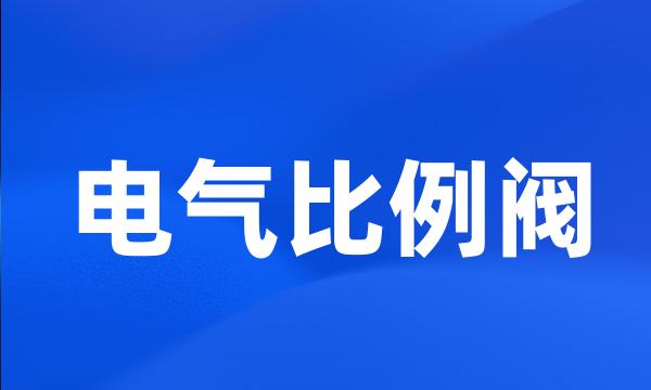 电气比例阀