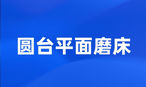 圆台平面磨床