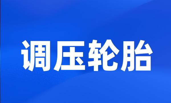 调压轮胎