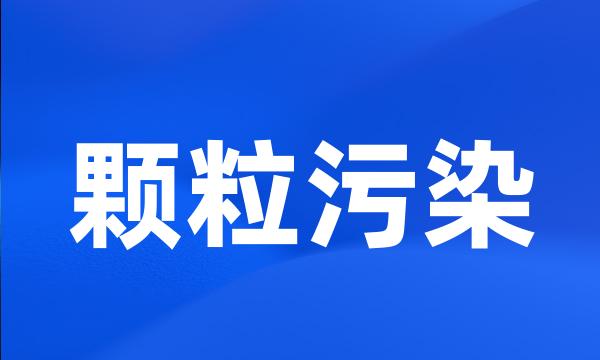 颗粒污染